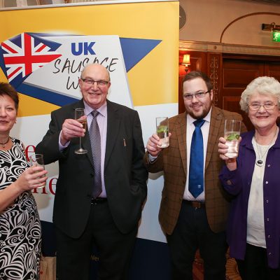 Graeme Sharp of The Scotch Butchers Club (3rd Right) together with fellow guests celebrating UKSW.