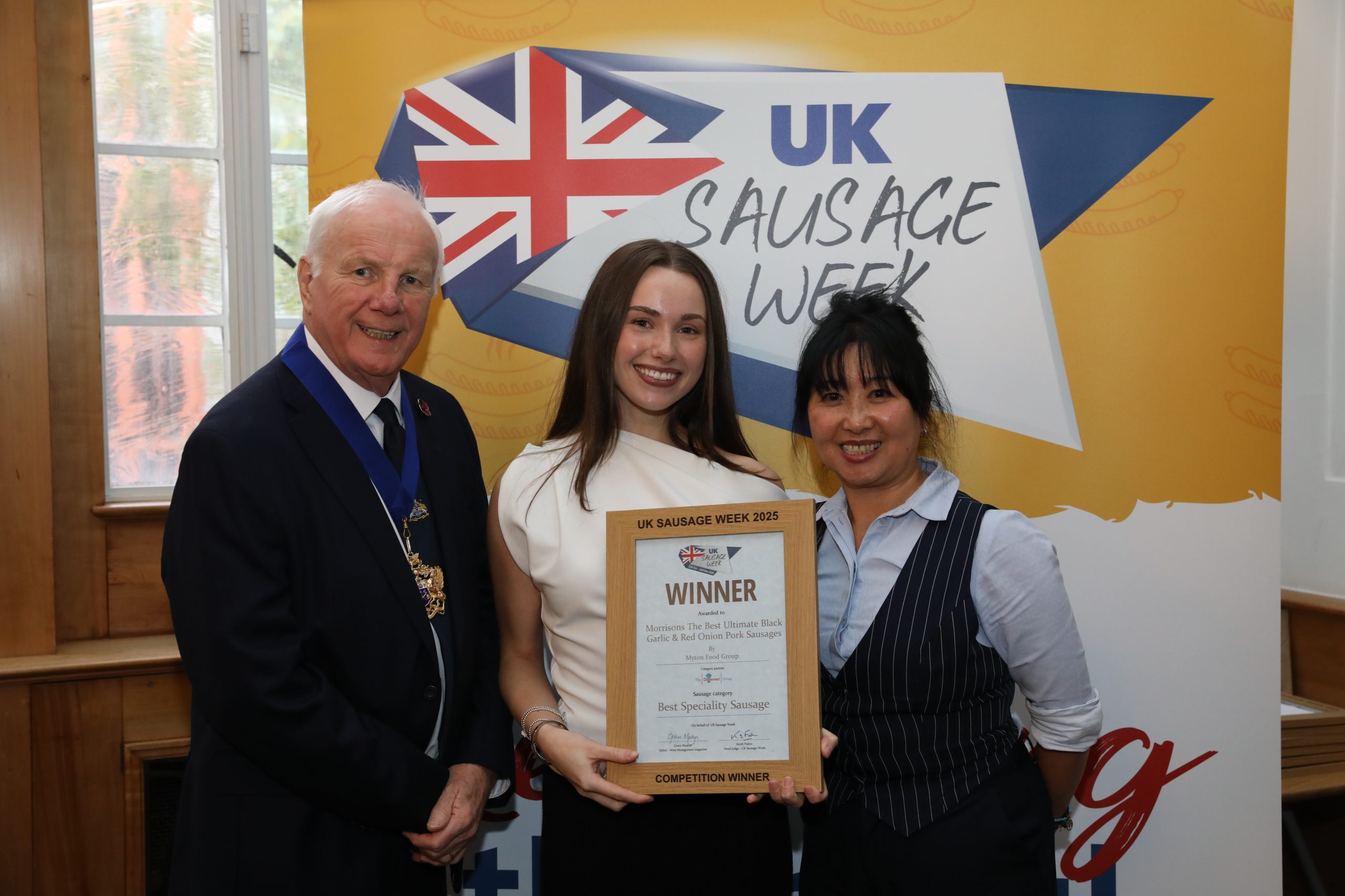 Cooked sausage with tomato ketchup image