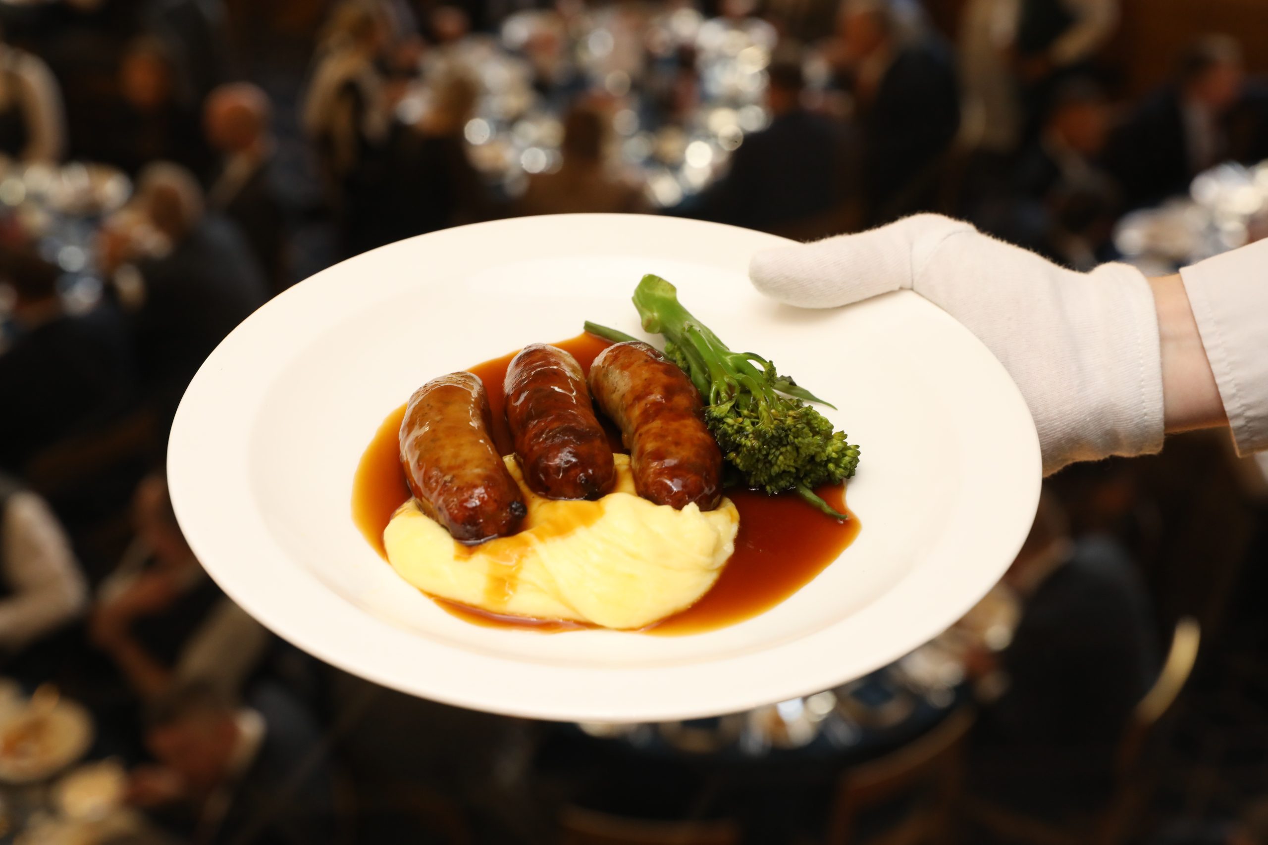 Cooked sausage with tomato ketchup image