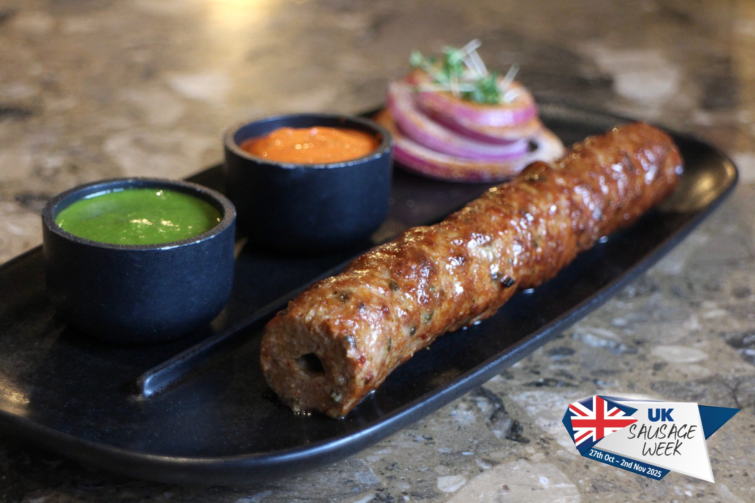 A home economist prepares sausage products for tasting as part of the UKSW judging process.