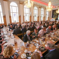 Guests enjoy a fine meal